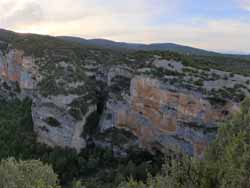 Vue panoramique sur la Sierra y Cañones de Guara.