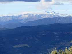 Vue sur le massif du Pic d'Aneto (3404m) depuis les hauteurs de Lagarres.