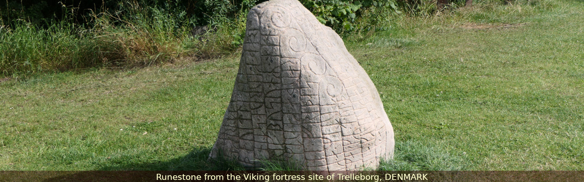 Runestone from the Viking fortress site of Trelleborg, DENMARK