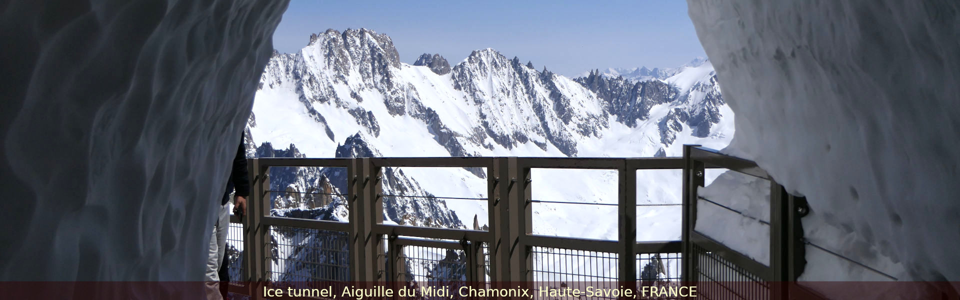 Ice tunnel, Aiguille du Midi, Chamonix, Haute-Savoie, FRANCE