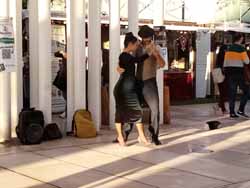 Danseurs de tango sur le port de Malaga.