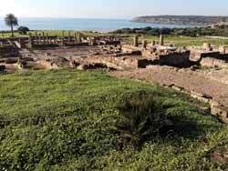 Site des ruines romaines de Baelo Claudia, non loin de Tarifa, sur la côte Atlantique.