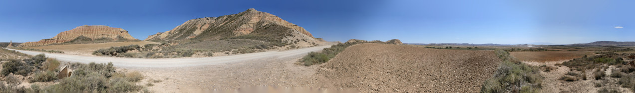 Panorama du désert de Las Bardenas Reales en Navarre, Espagne