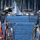 Photo qui montre Les vélos dans le port d'Oslo