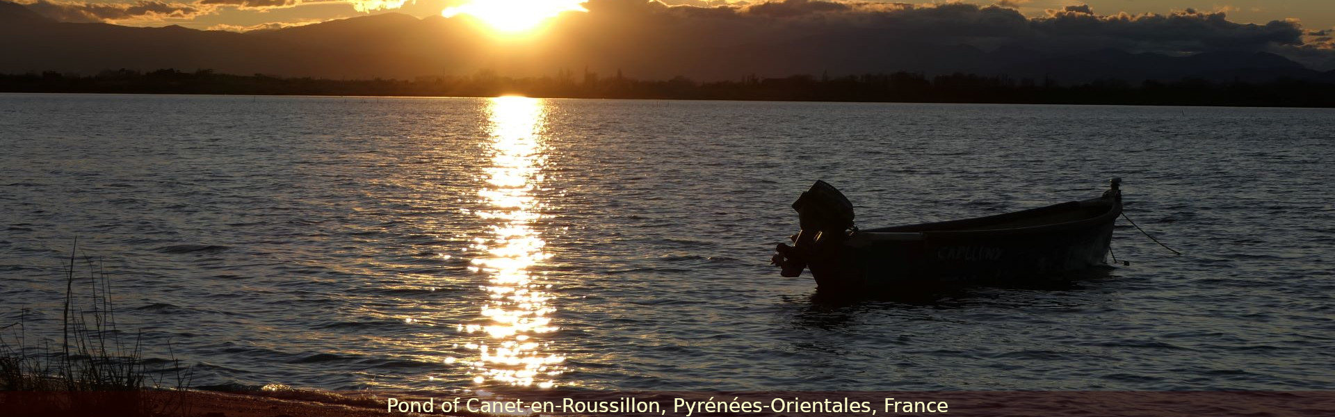 Pond of Canet-en-Roussillon, Pyrénées-Orientales, France